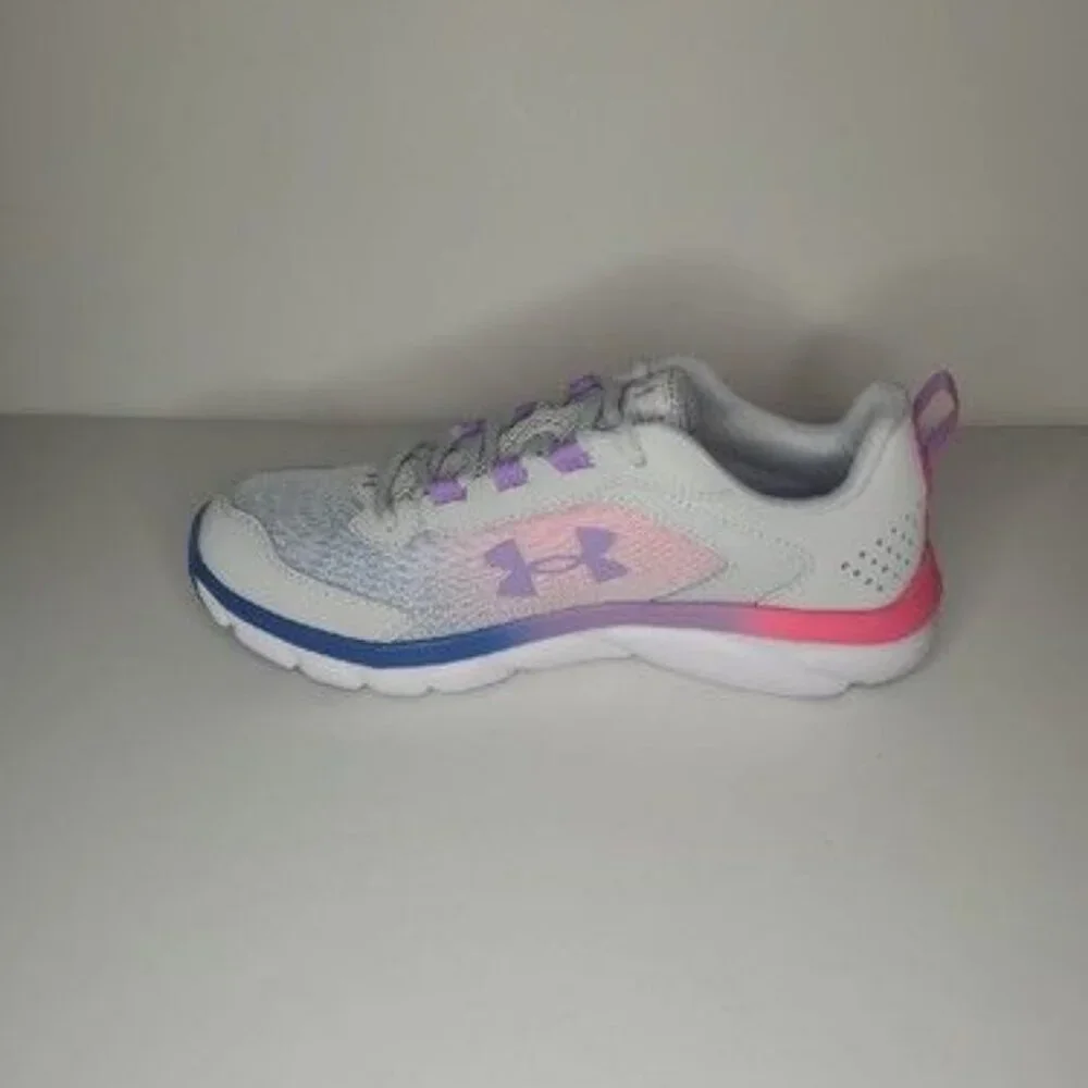 Under Armour UA GGS Assert 9 Girl's Running Shoes Youth Size 6Y 2E Wide New Gray